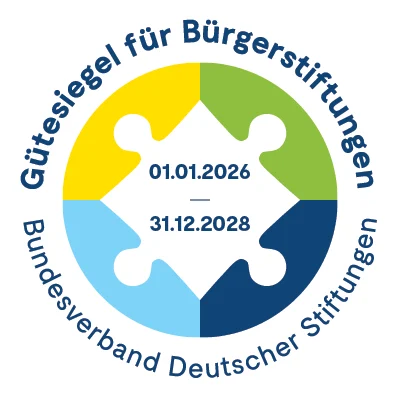 Gütesiegel für Bürgerstiftungen des Bundesverbands Deutscher Stiftungen, gültig 01.01.2026 bis 31.12.2028