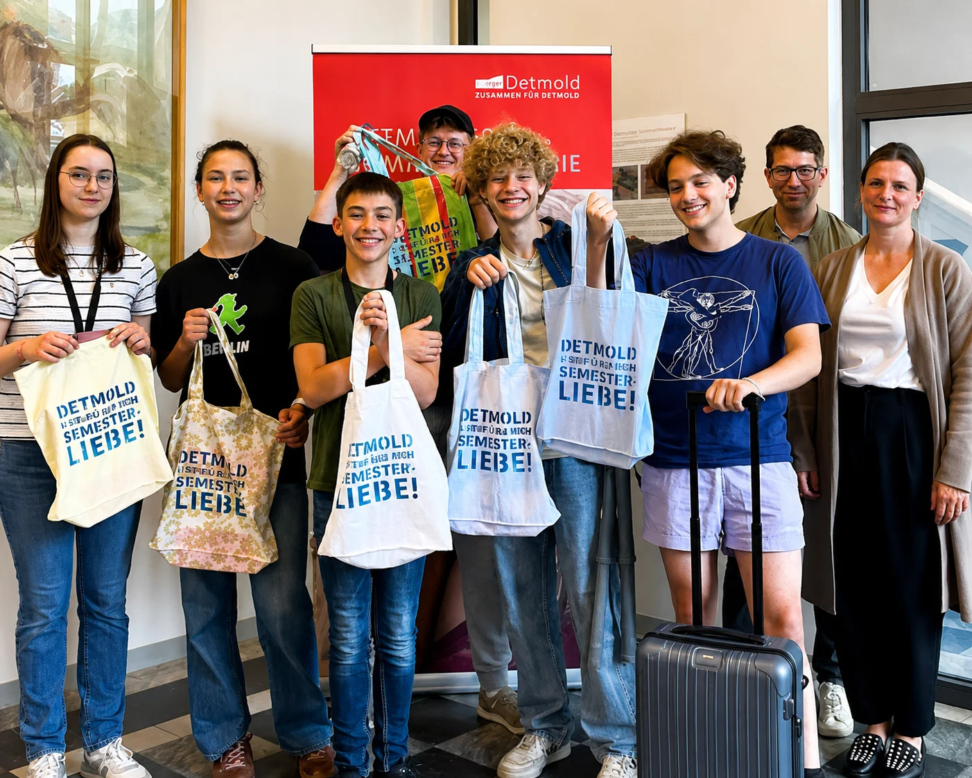 „Detmold — viel mehr als eine Semesterliebe!“ — Taschen für Studierende der Hochschule für Musik.